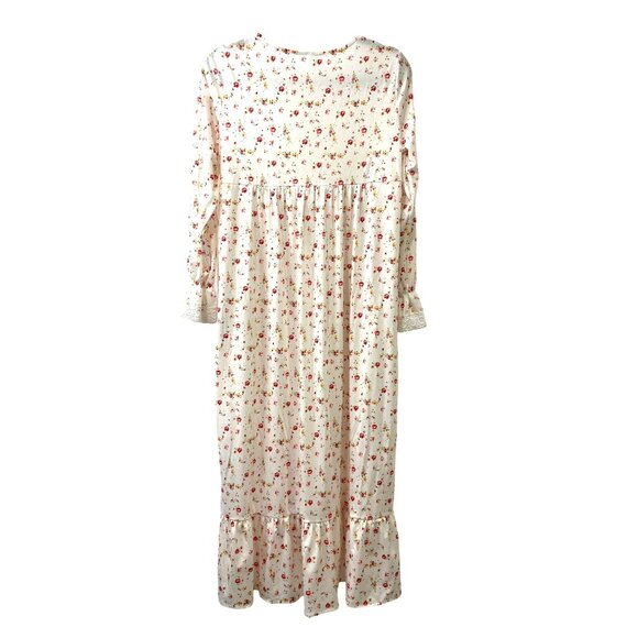 NWT Rubehoow Women's Nightgown Victorian Long Sleeve Pockets Pink Rose‎ Size S - Picture 3 of 5